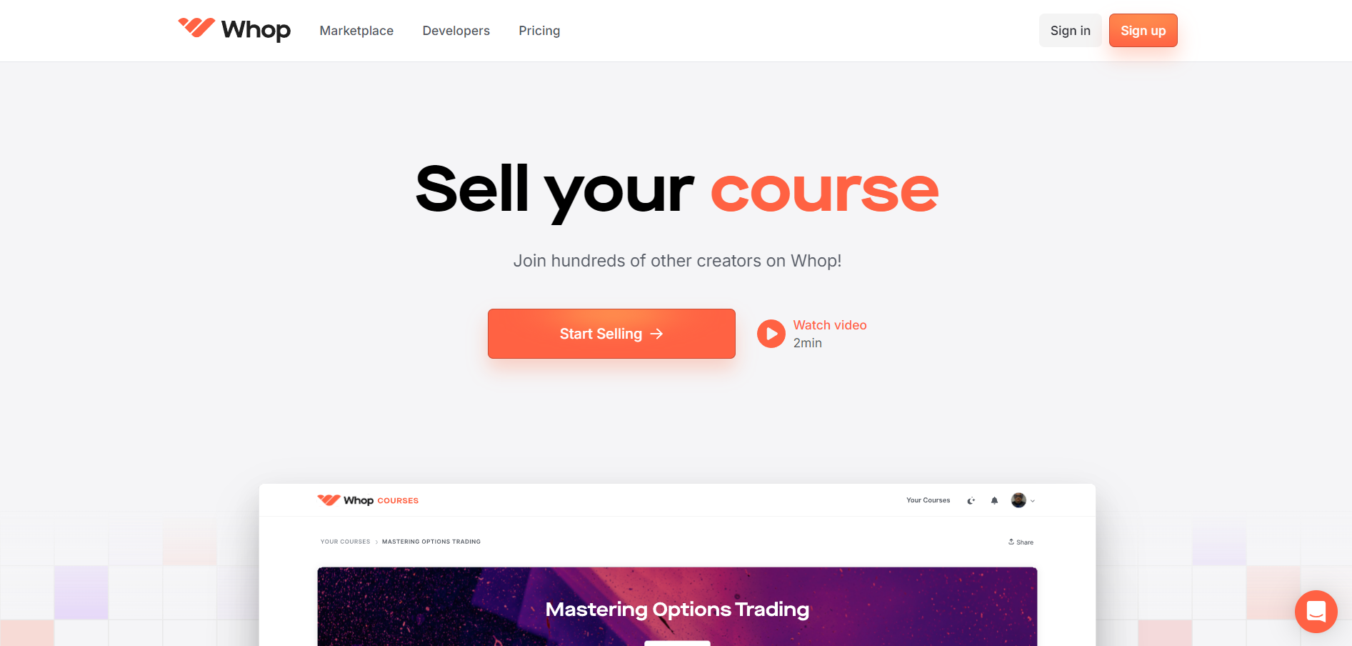 Sell Courses on Whop