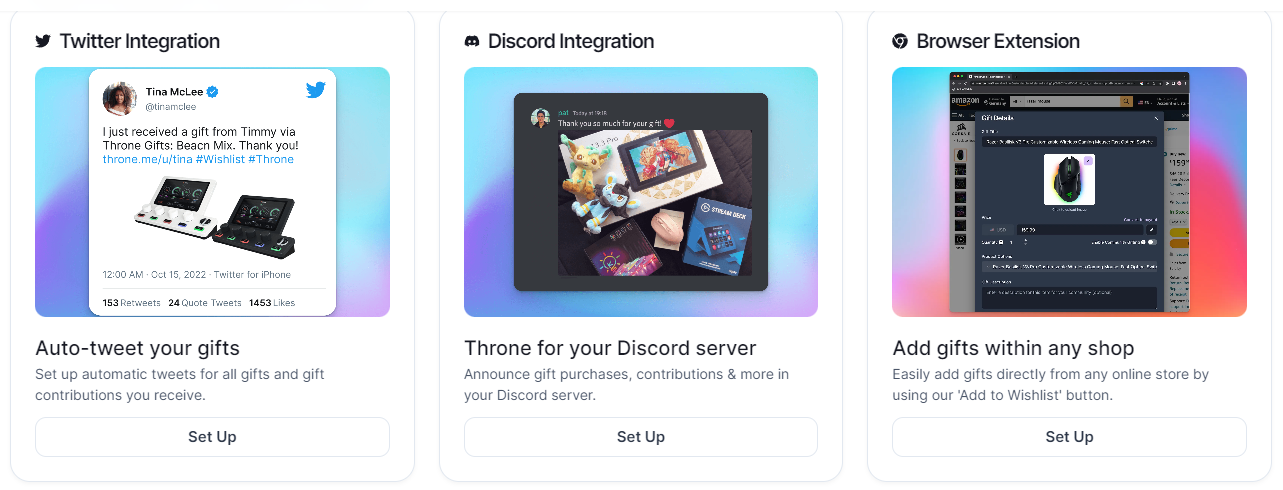 Throne integrations