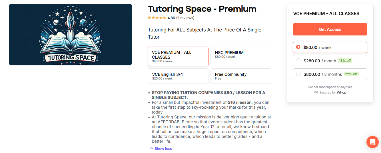 Tutoring space