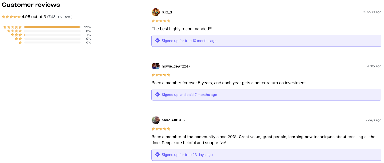 Whop flip flip customer reviews screenshot