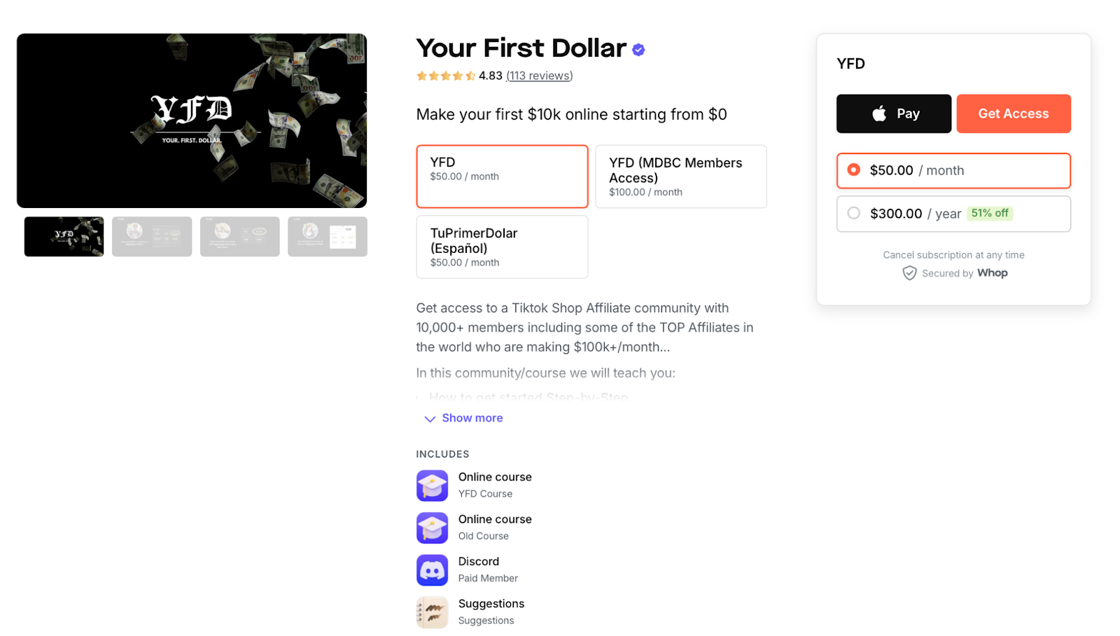 Your First Dollar