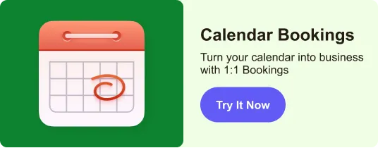 Calendar bookings app banner