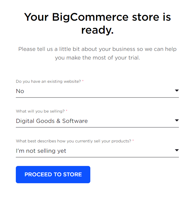 bigcommerce store info