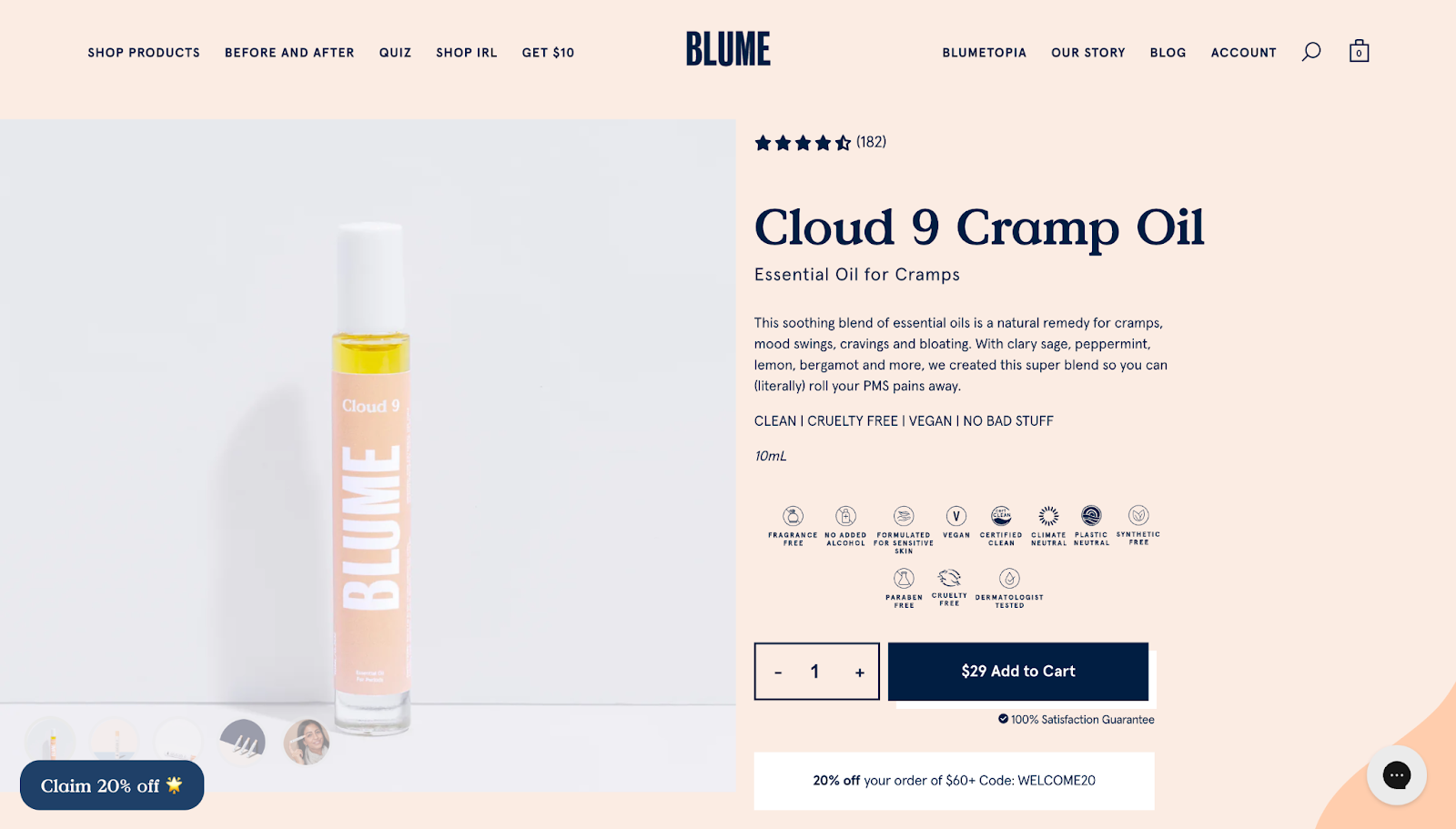 cloud 9 cram oil blume screenshot