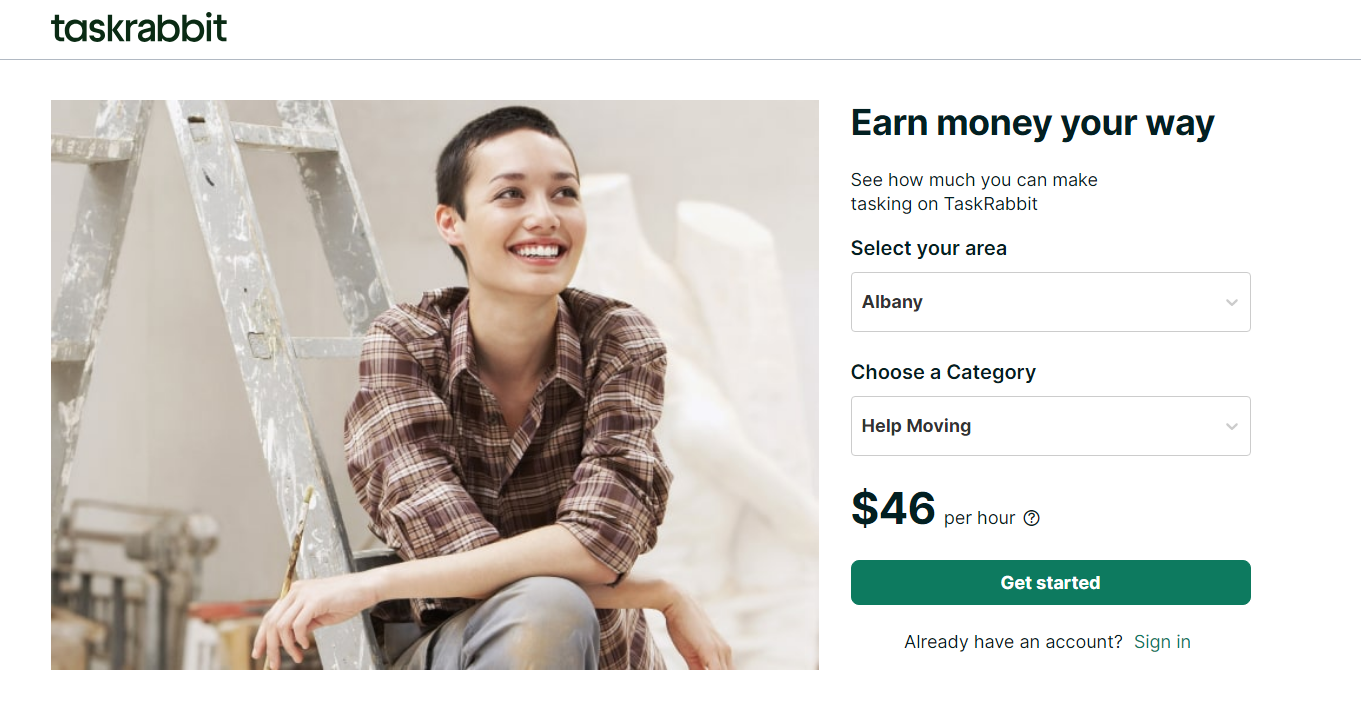 earn money your way taskrabbit screenshot