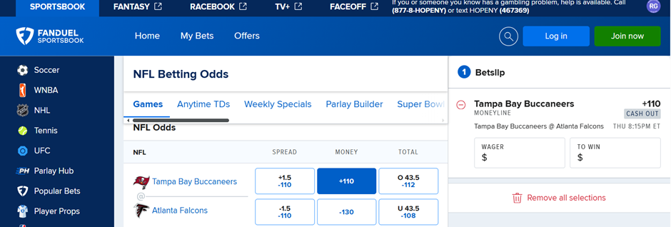 fanduel homepage