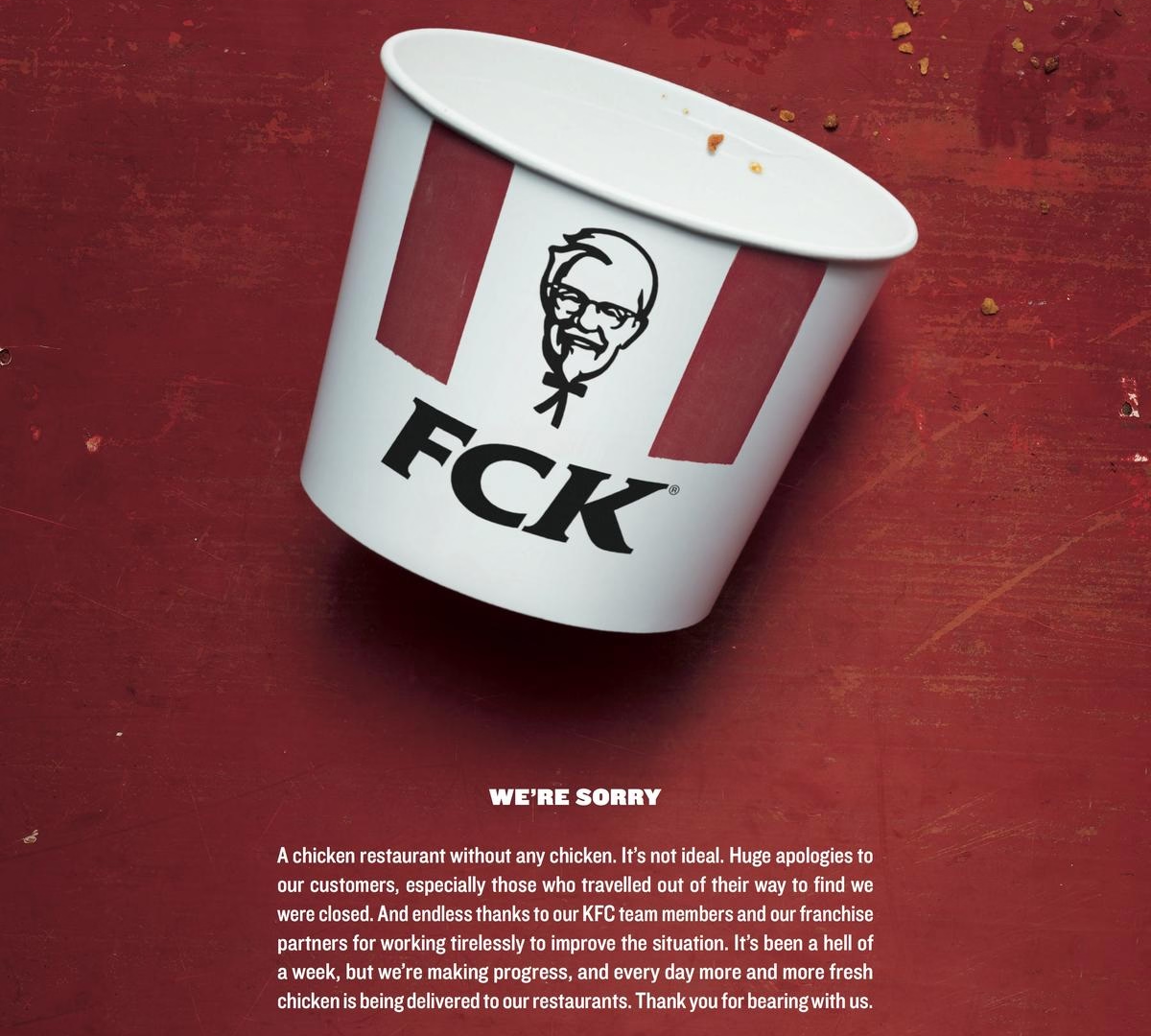 KFC bucket ad