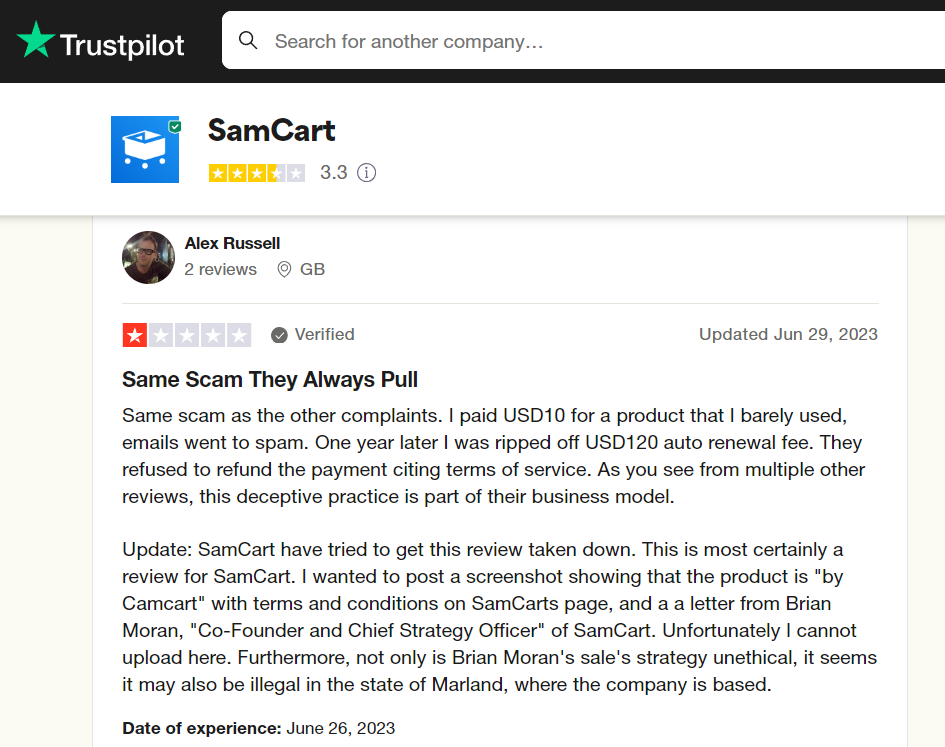 samcart review