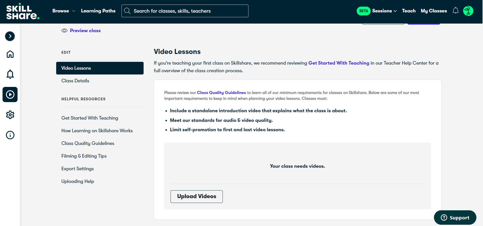 skillshare vid lessons