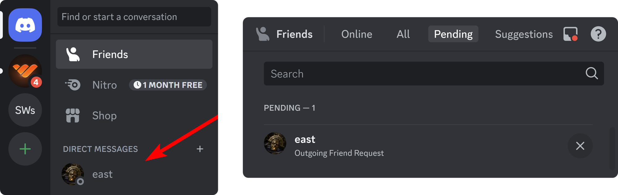 step 2 to Finding users by their username on Discord desktop screenshot