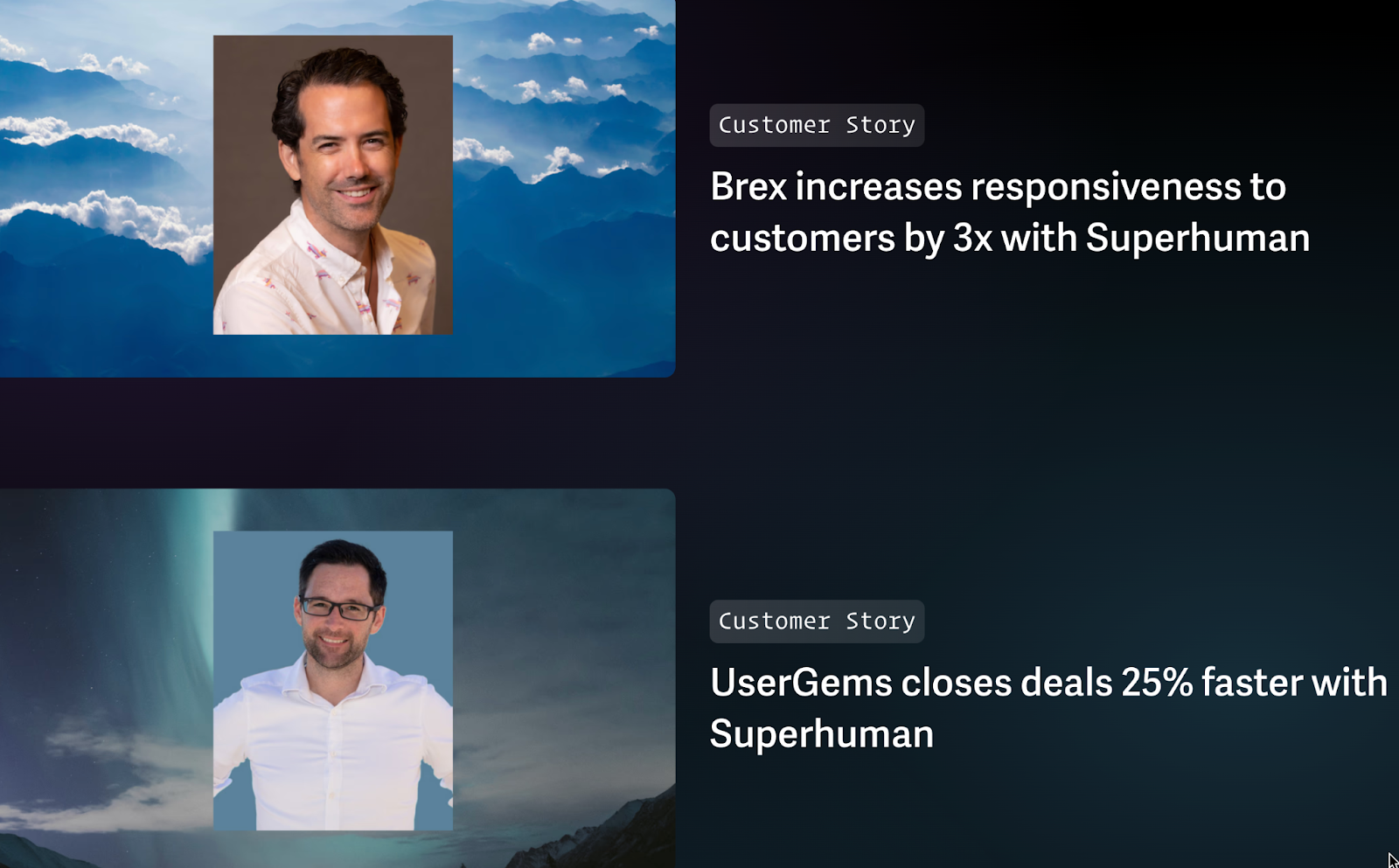 superhuman customer success stories screenshot