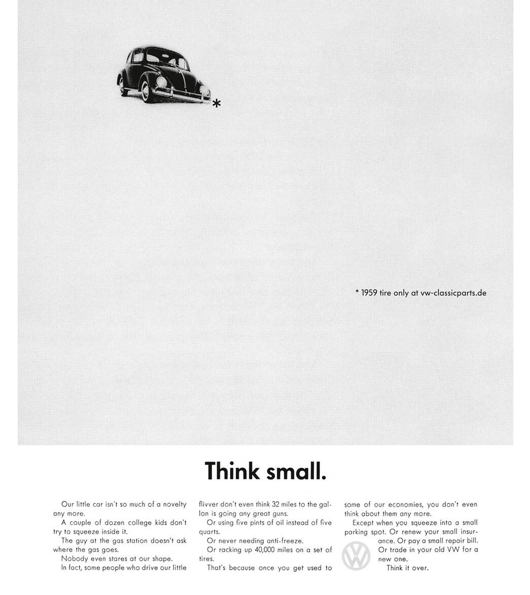 Volkswagen think small ad