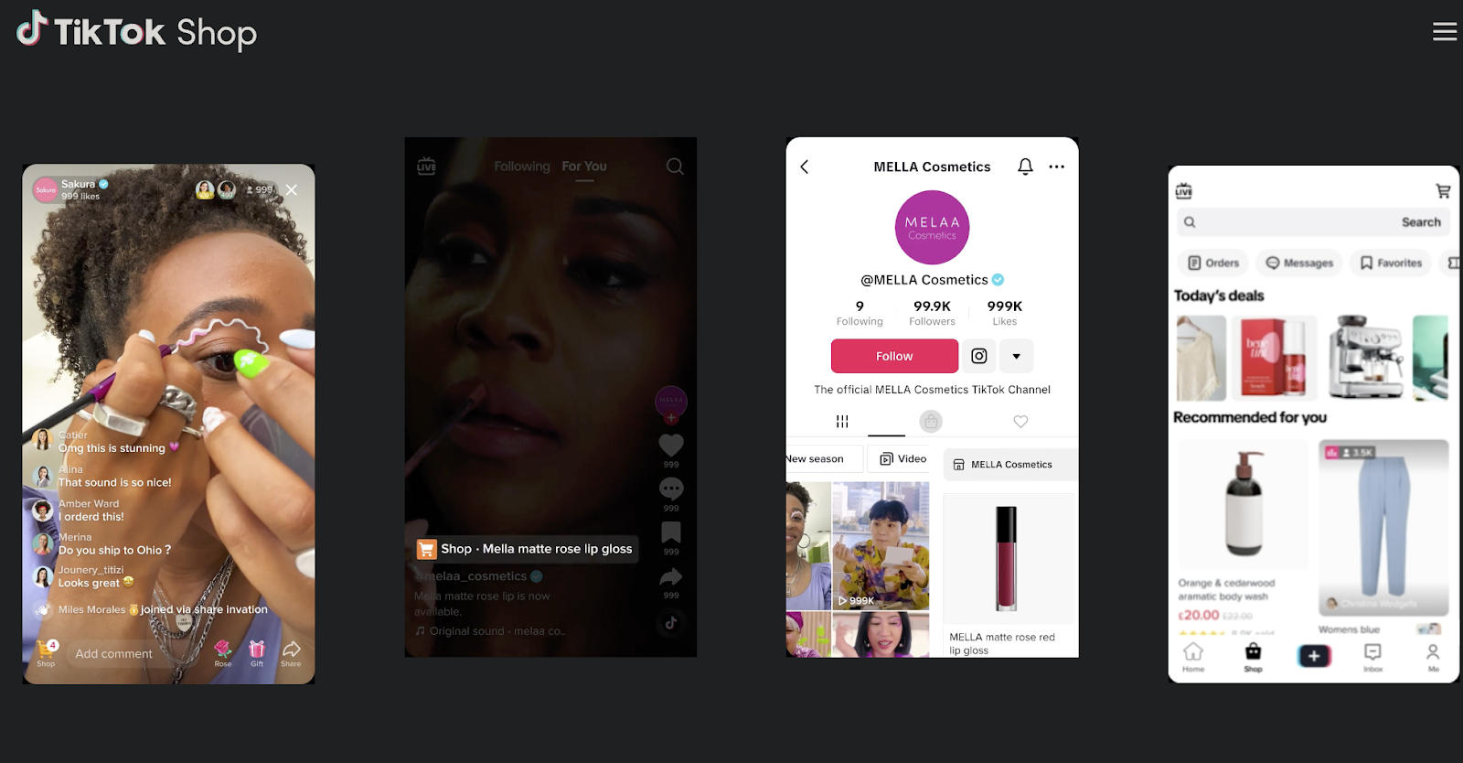 tiktok shop homepage screenshot