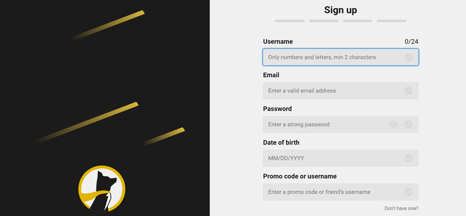 underdog fantasy signup screenshot