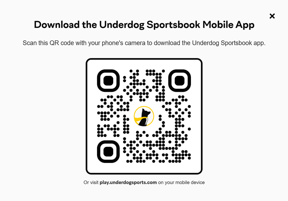 underdog sportsbook qr