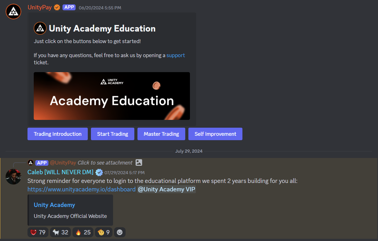 unity academy education