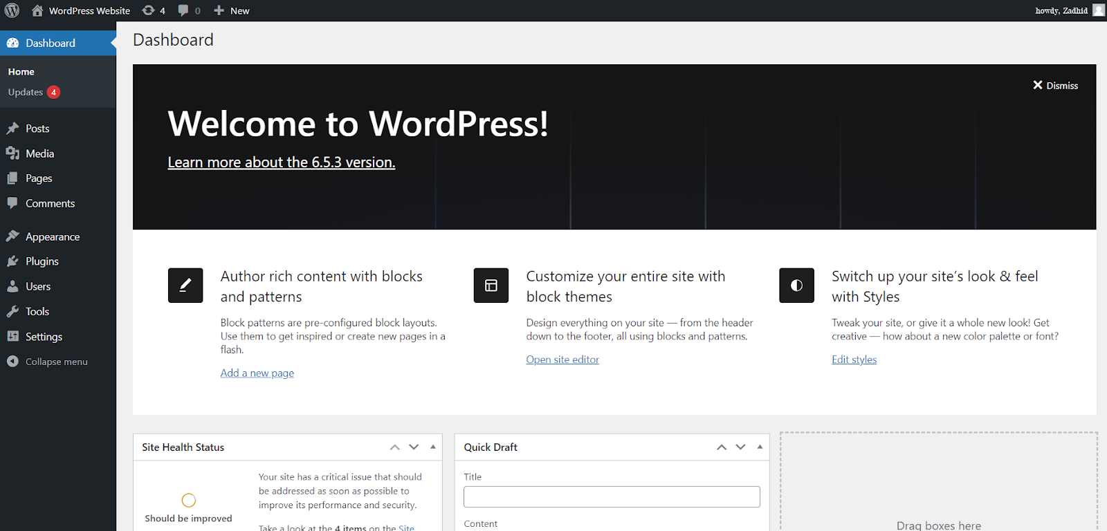 welcome to WordPress