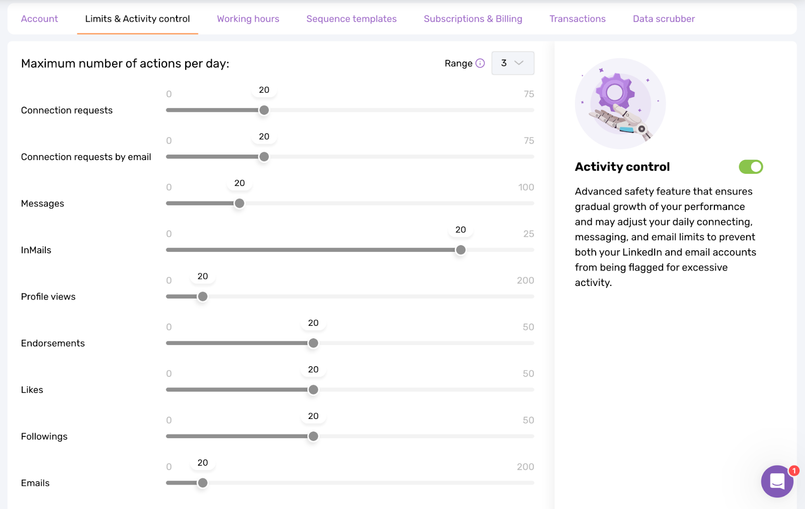 Additional safety layers on dripify