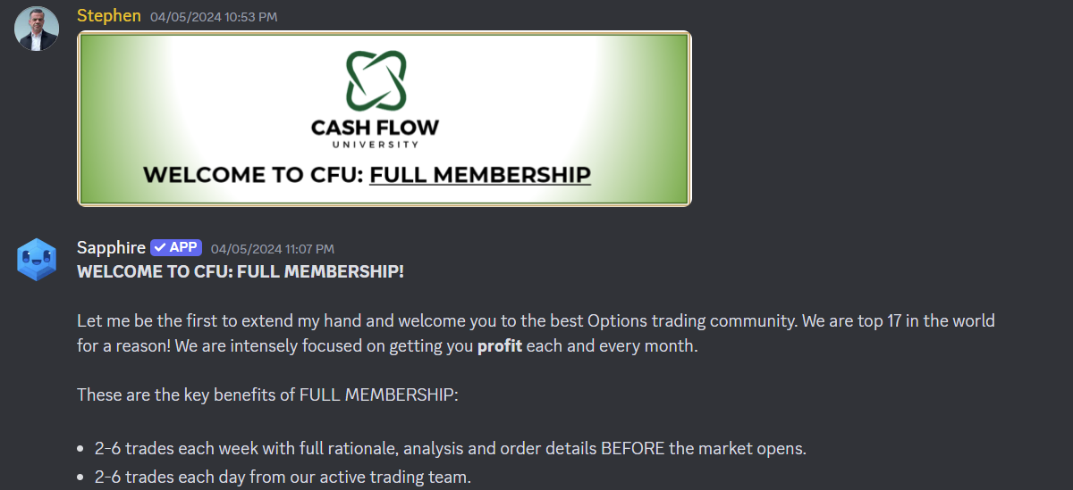 Cash flow Discover server