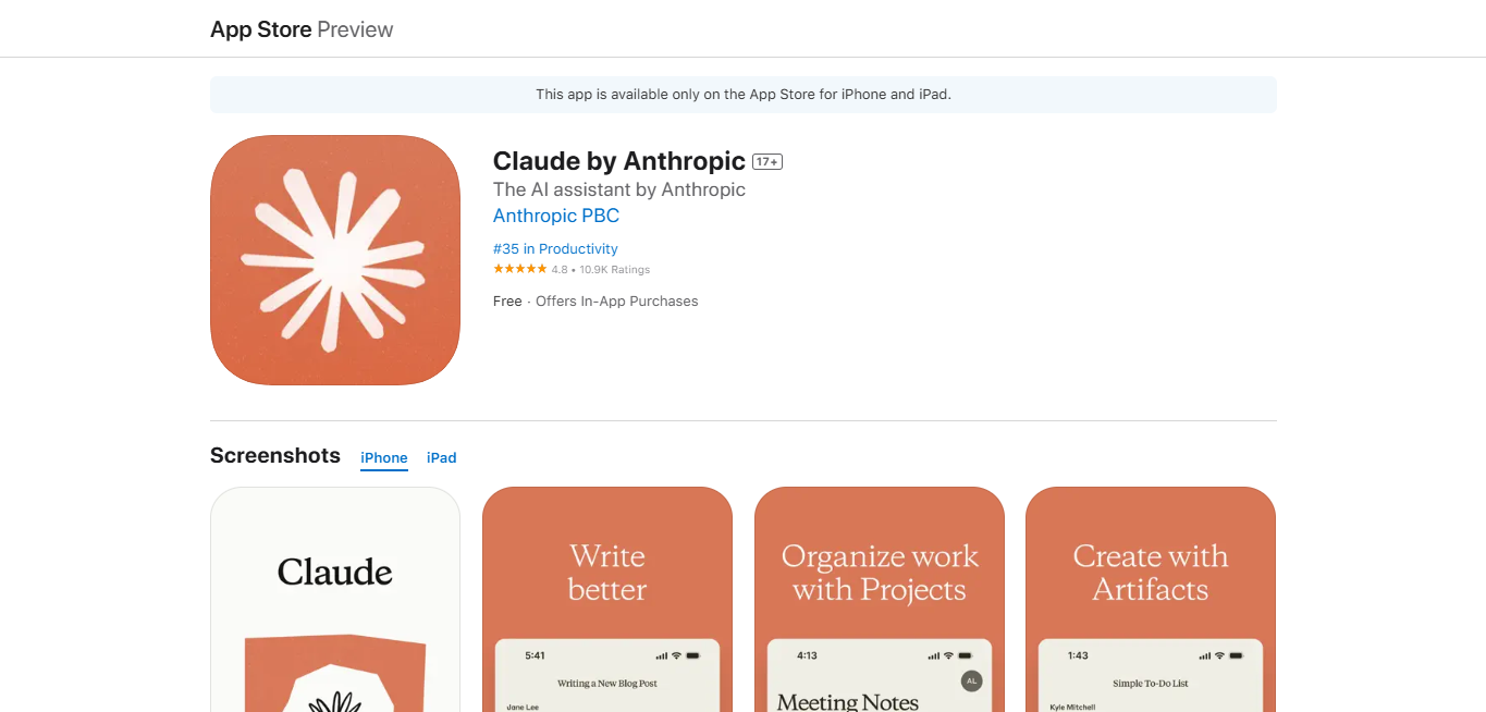 Claude app store