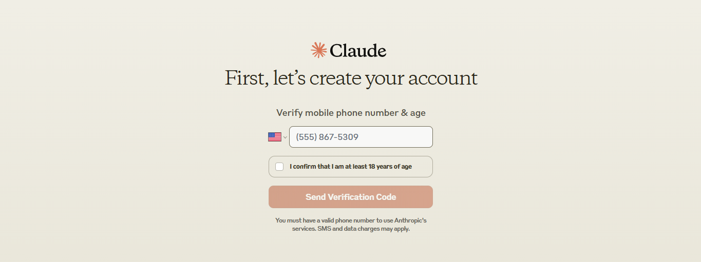 Claude create acct