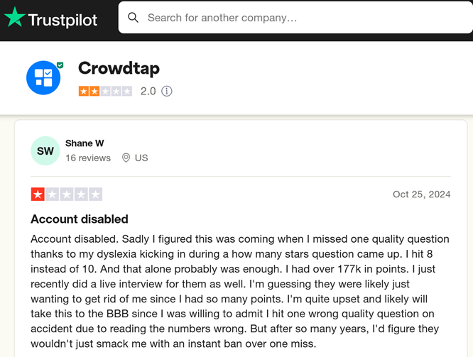 Crowdtap negative review