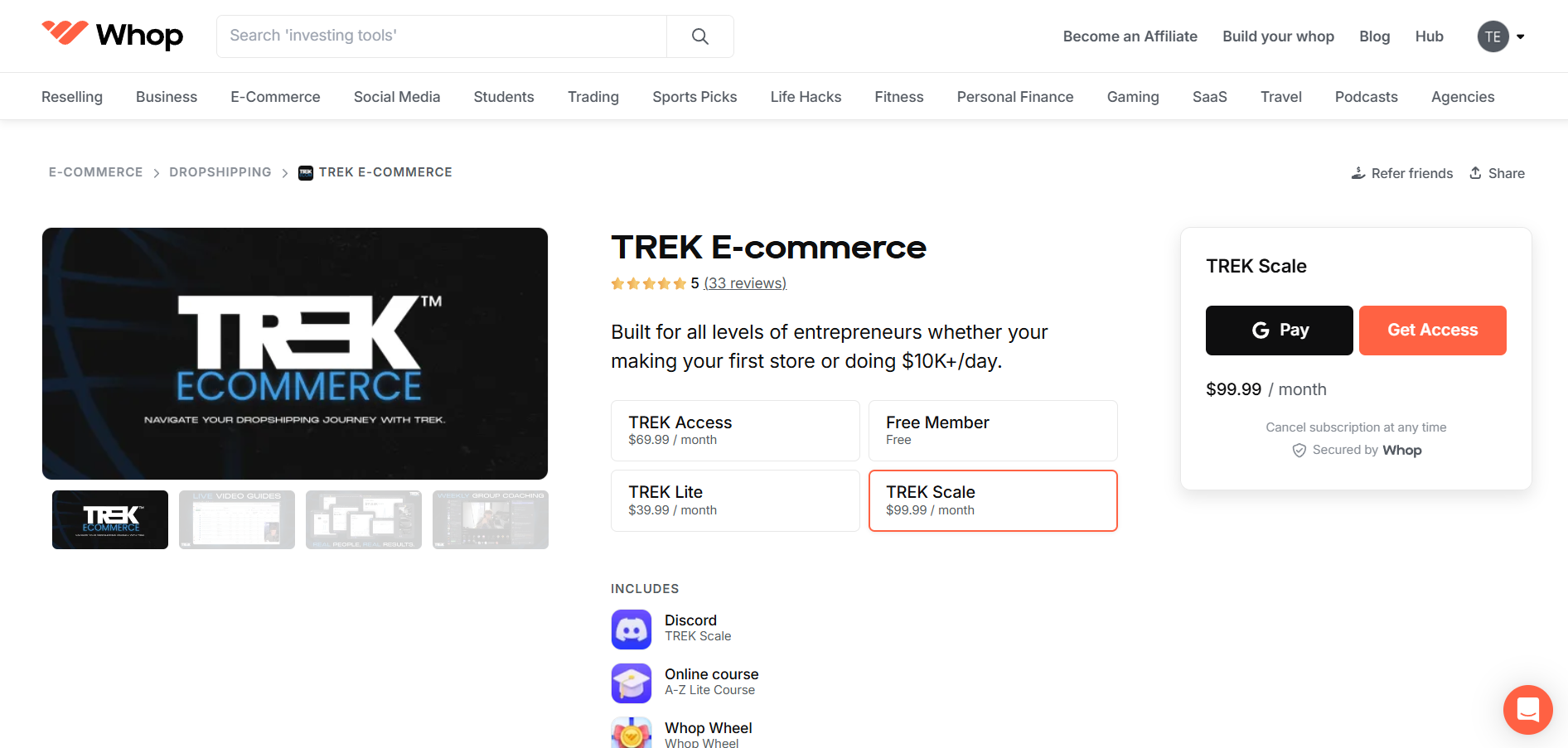 TREK E-commerce