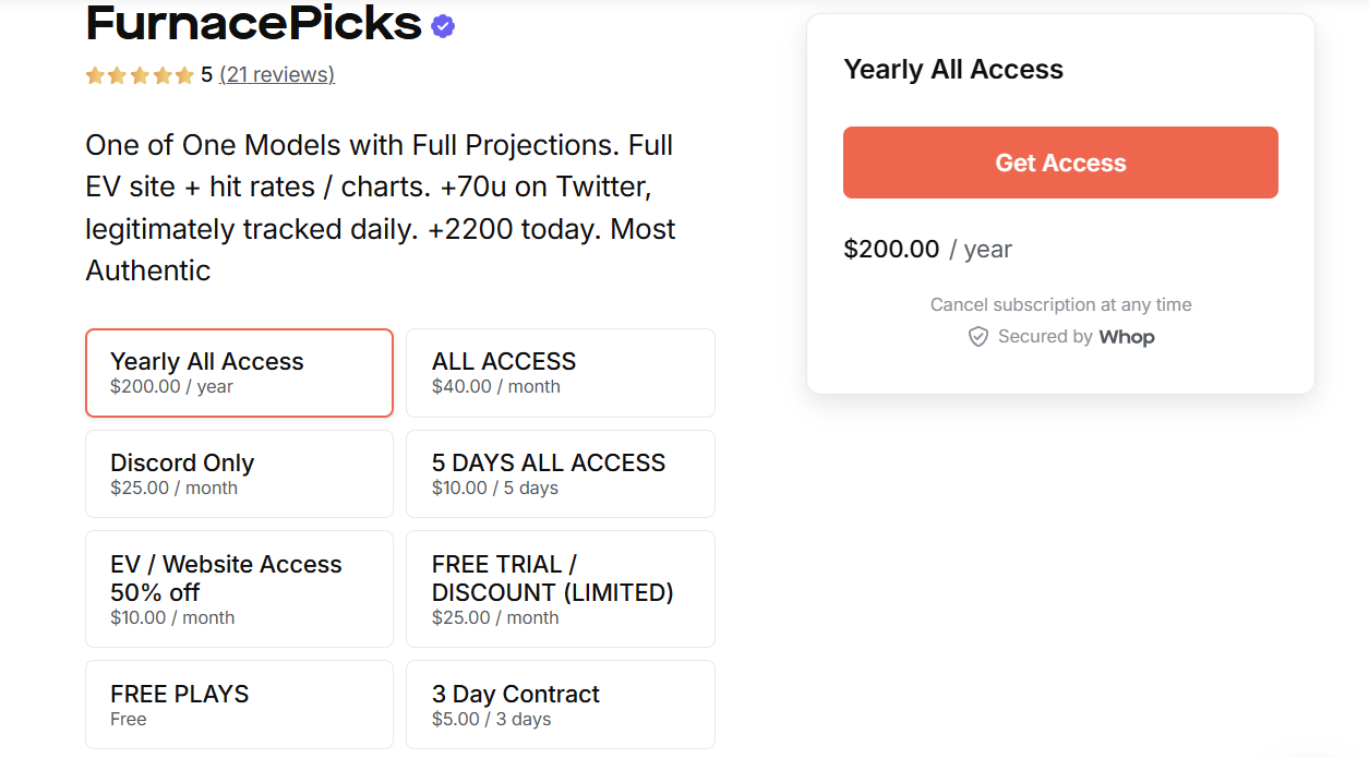 FurnacePicks pricing