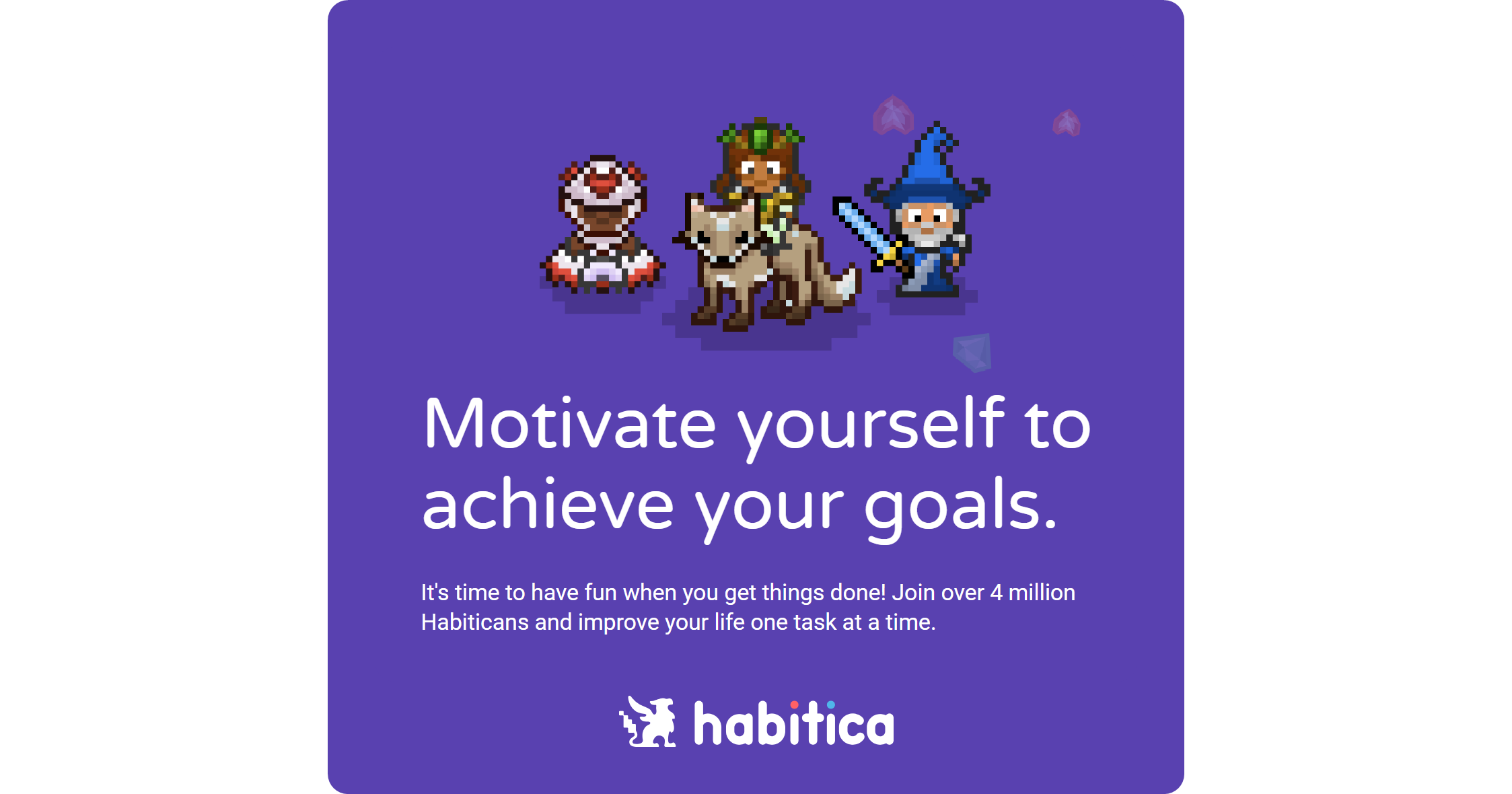 Habitica.com's landing page