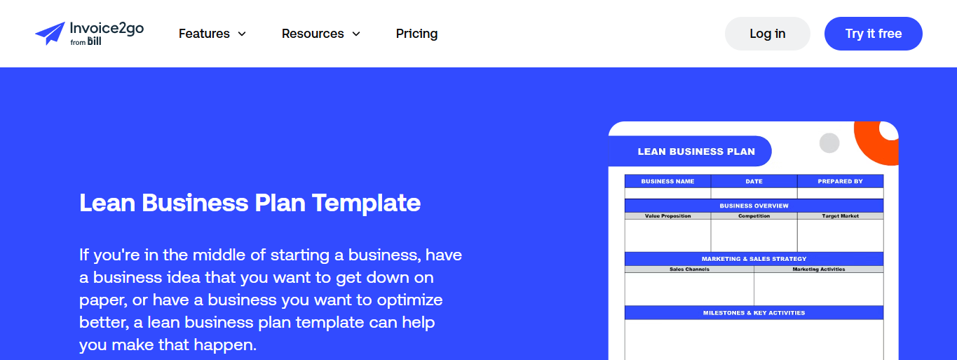 Invoice2gos_free_lean_business_plan_template