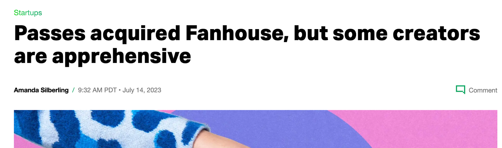 Passes fanhouse article