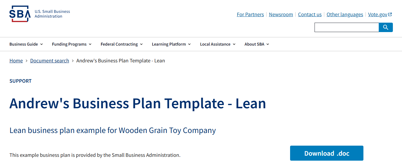 SBAs_lean_startup_plan_template