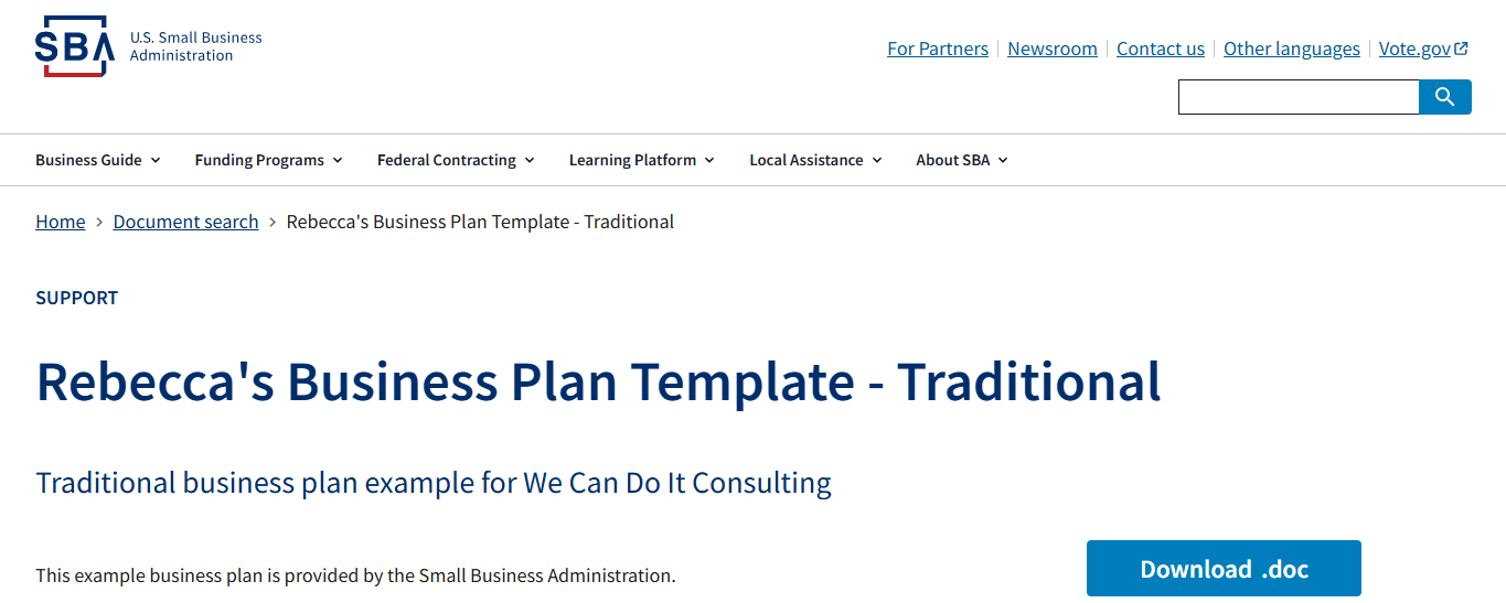 SBAs_traditional_business_plan_template