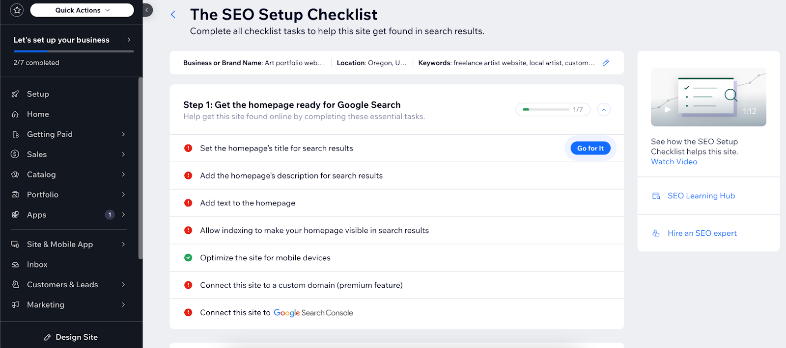 SEO checklist