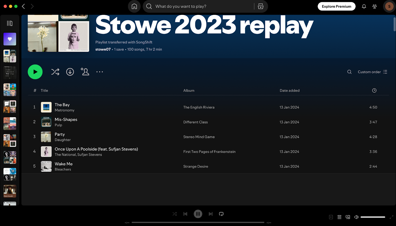 Spotify library