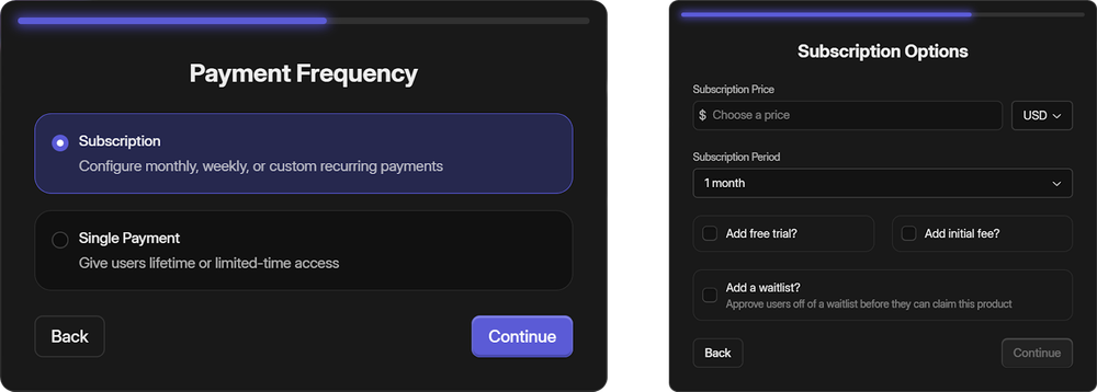 Whop payment types