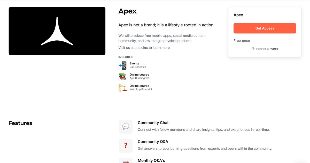 apex marketplace screenshot whop 