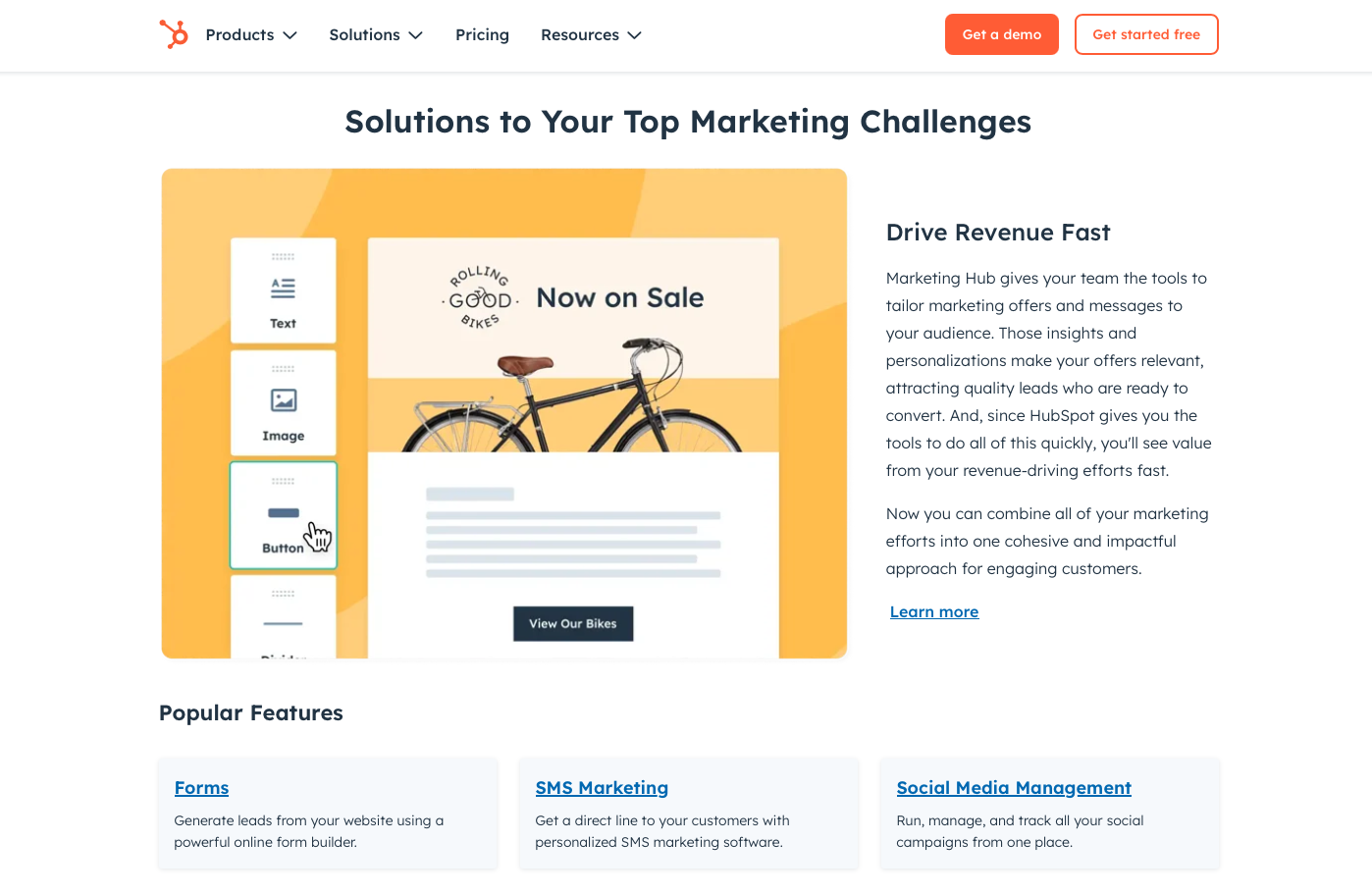 automated marketing tools hubspot screenshot