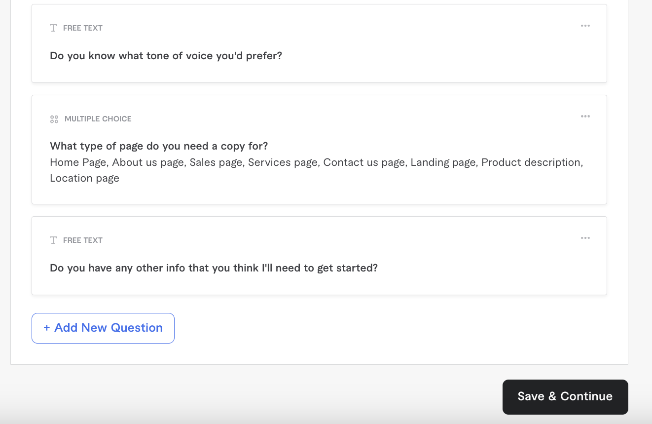 fiverr FAQs when creating job screenshot