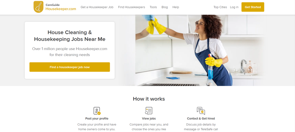 housekeeper.com homepage screenshot