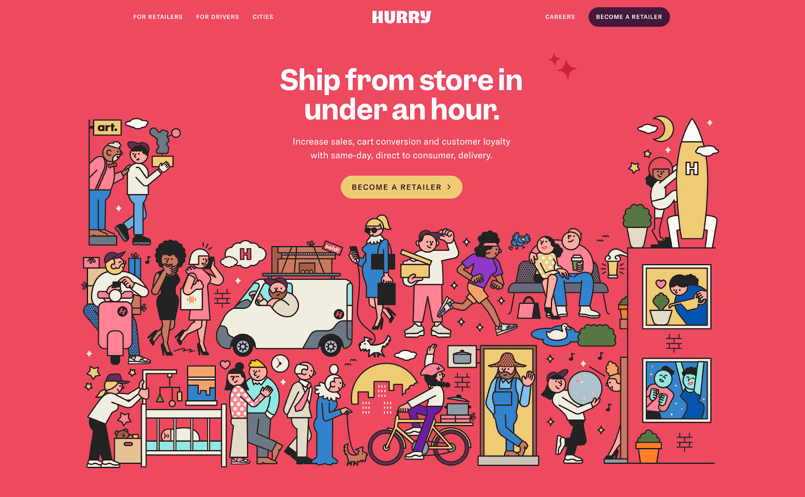 hurry website screenshot