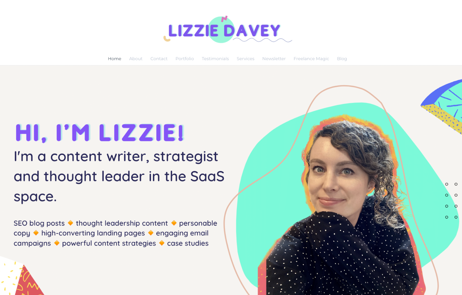 Lizzie Davey website