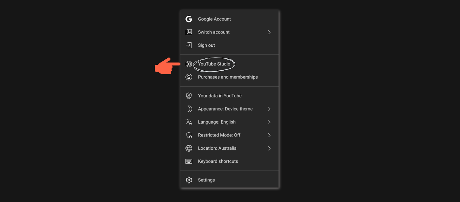 manage youtube studio setting