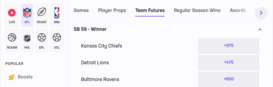 nfl futures