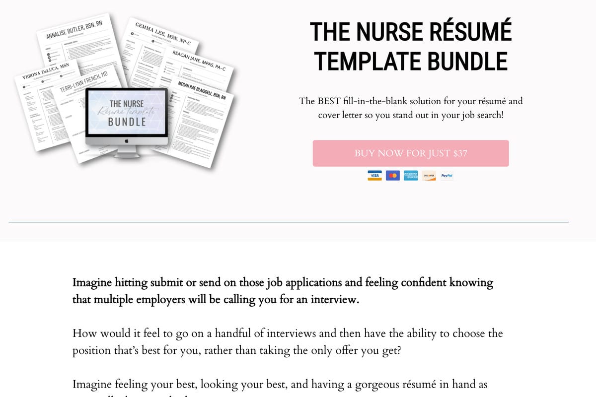 nursing resume templates