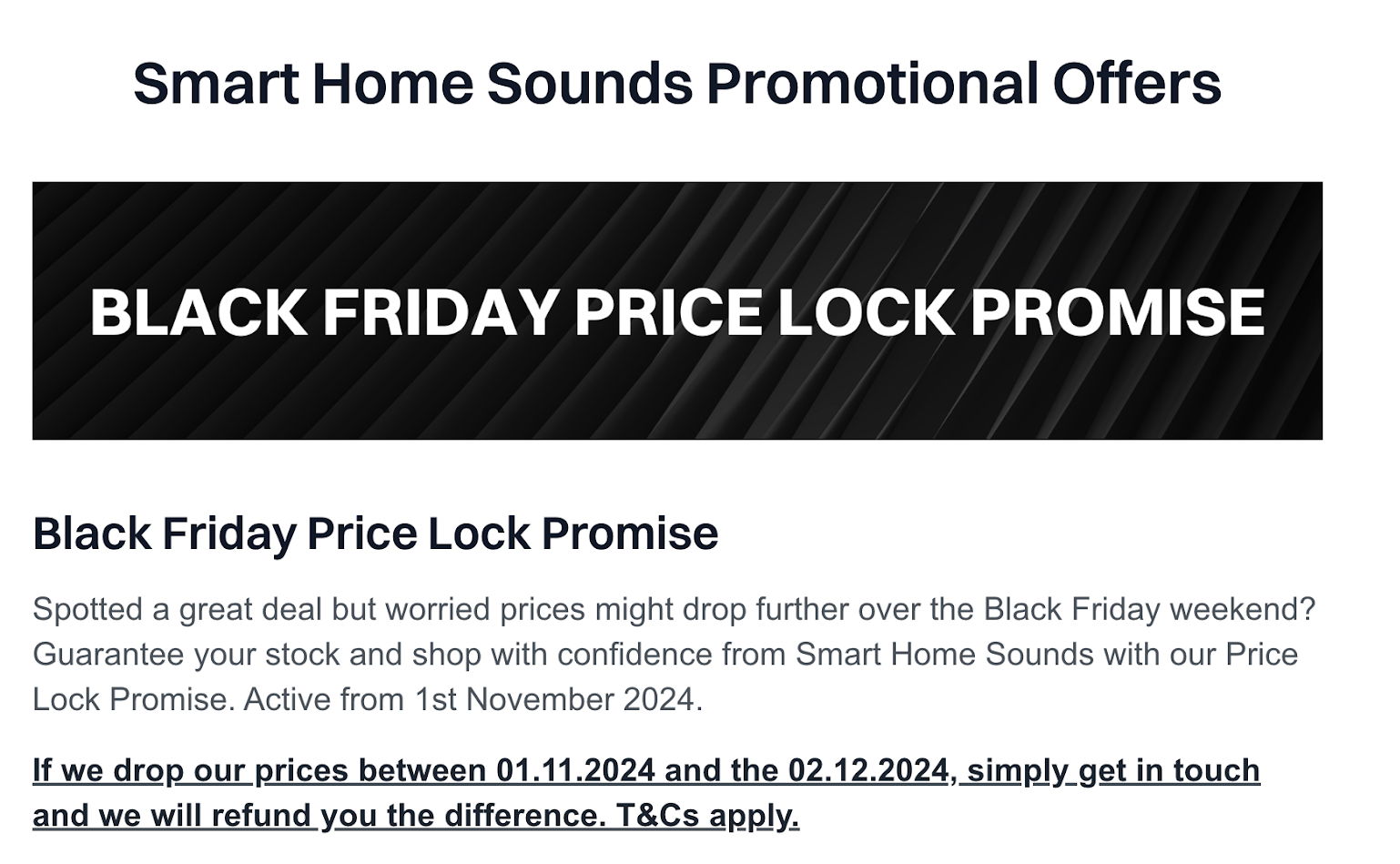 price lock promise