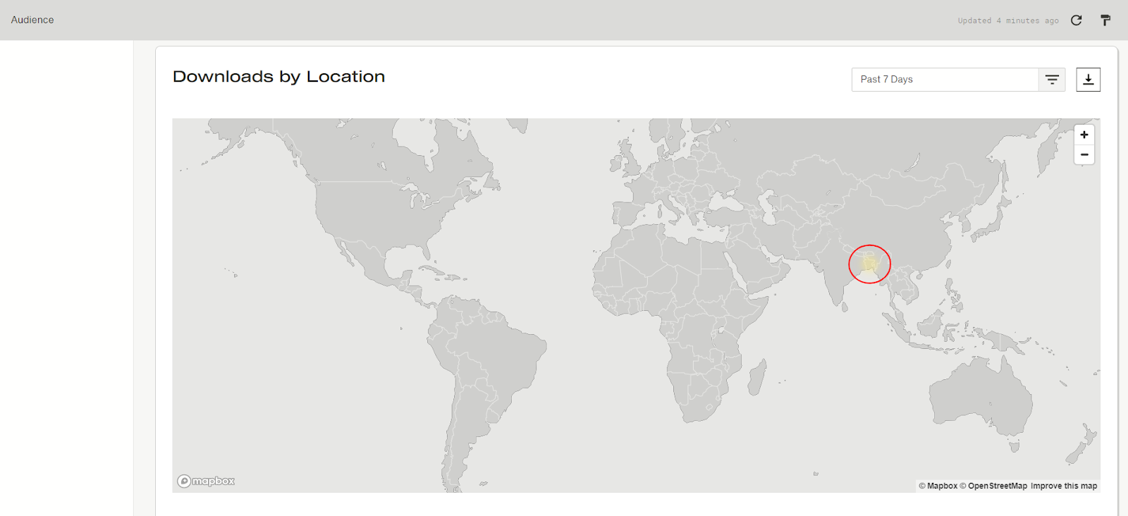 simplecast podcast statistics location