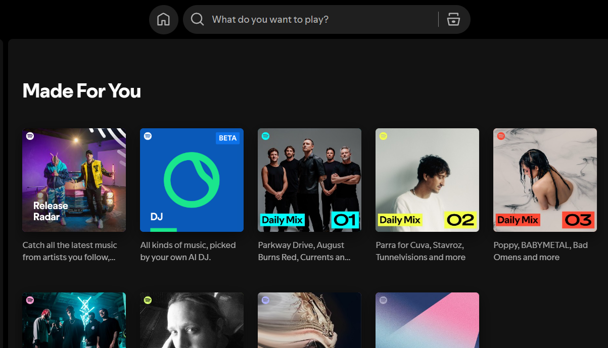 spotify suggestions