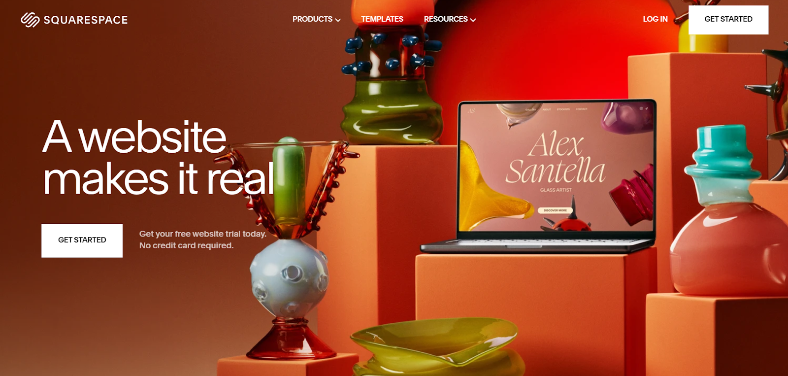 squarespace homepage screenshot