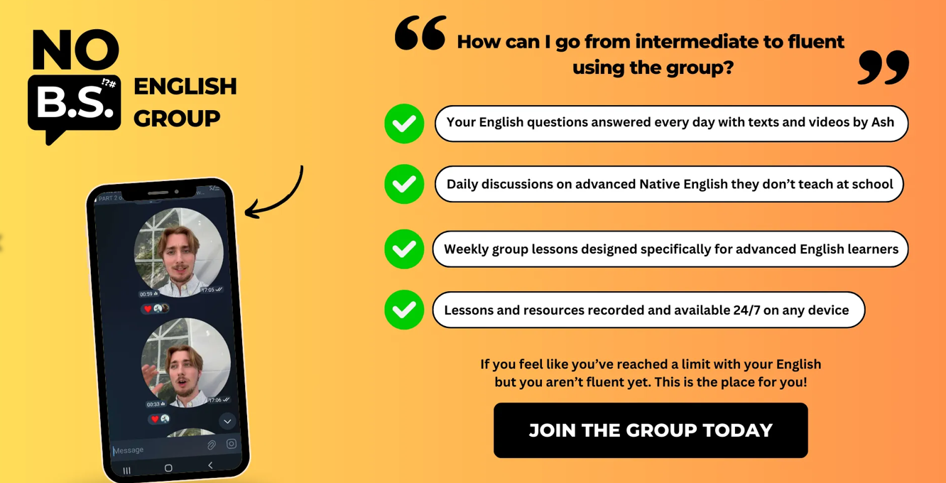 teacher ash no bs english group landing page